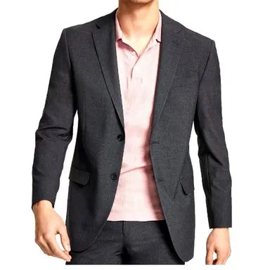 DKNY Duran Men's Modern-Fit Stretch Suit Jacket - Charcoal Gray 40R - $360