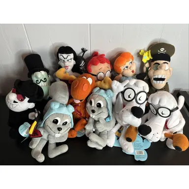 Stuffins Rocky and Bullwinkle & Friends Plush Most With Tags Lot Of 11 Preowned