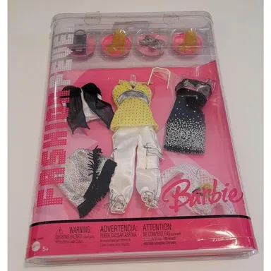 Barbie Vintage Fashion Fever Mix And Match Outfit Pack G8996 Black Yellow White New