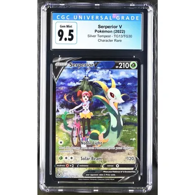 CGC 10 GEM MINT (9.5) Serperior V TC13/TG30 Pokémon Silver Tempest (PSA/BGS)