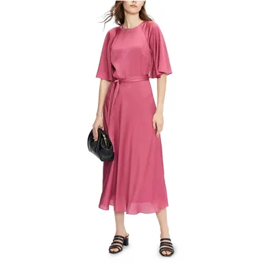 Ted Baker London Hariiet Raglan Sleeve Midi Dress Women's 12 Dusty Pink NO BELT