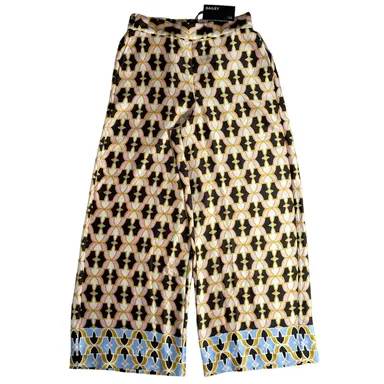 Bailey 44 Women's Wide Leg Palazzo Pants Silky Wild Print Pockets Medium - $169