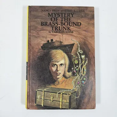 Nancy Drew Mystery of Brass Bound Trunk #17 Vintage Hardback Picture Cover 1976