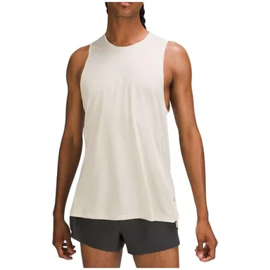 Lululemon Fast and Free Tank Top Heathered White Opal Men's Size M 
