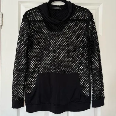 Rock <3 Rose Couture Fishnet Hoodie - Size S