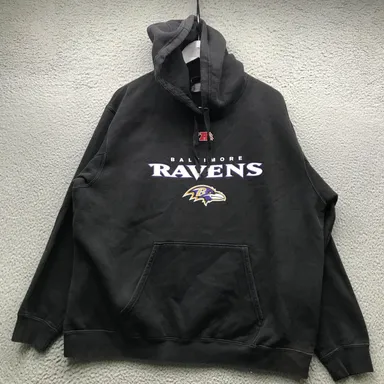 Baltimore Ravens Sweatshirt Hoodie Men's 2XL Long Sleeve Sports Graphic Black