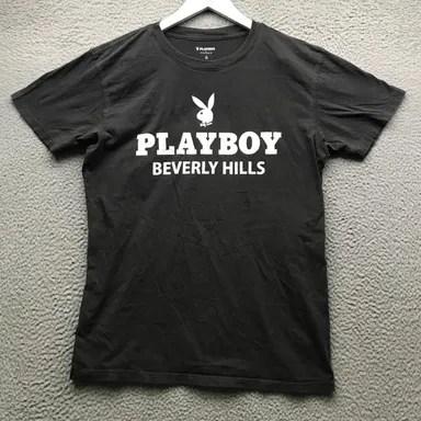 Playboy Pacsun Beverly Hills T-Shirt Men's Medium M Short Sleeve Graphic Black