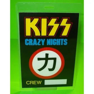 KISS Crazy Nights Backstage Pass Original Hard Rock Music Concert Event 1987