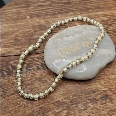 Seed beaded Glass bead bracelet antique B3217