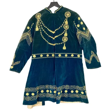 Vintage 1920s Masonic Guard Blue Velvet Robe Gold The Stilson Ward Co. Jacket