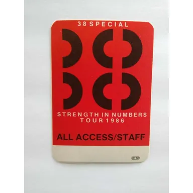38 Special Backstage Pass Vintage 1986 Southern Blues Rock Country