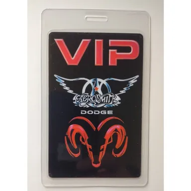 Aerosmith Plastic Laminated Concert Event Pass VIP Not For Backstage Hard Rock