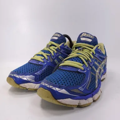 Asics GT-2000 2 Athletic Lace Up Running Shoes Womens Size 9 T35DQ Blue Yellow