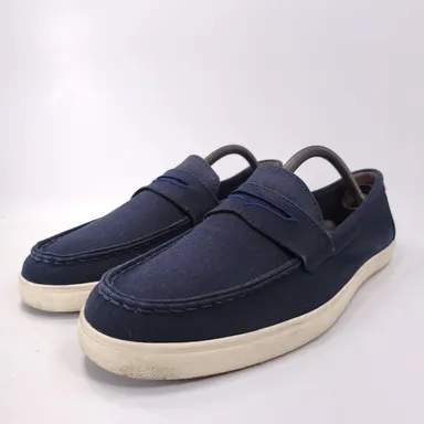 Cole Haan Penny Casual Canvas Slip On Loafer Shoe Mens Size 10 C25763 Blue