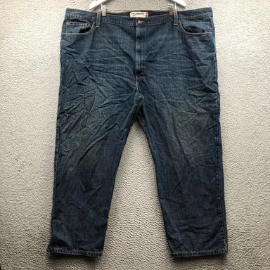 Levis 550 Denim Jeans Men's Size 54X30 Relaxed Fit Straight Leg Pocket Navy