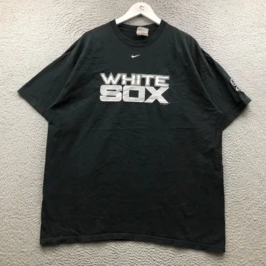 Vintage 2004 Nike Chicago White Sox T-Shirt Men's XXL Short Sleeve Graphic Black