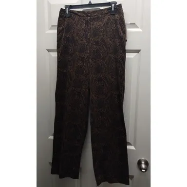 Madison Studio NWT Women's Size 4 Paisley Country Retreat Suede-Texture Pants