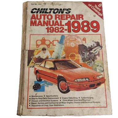 Chilton's Auto Repair Manual 1982-1989 Vehicle Maintenance Photos Diagrams Car
