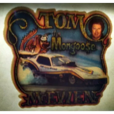 Tom The Mongoose Mcewen Race Car Screamin Glitter Iron-On Decal Donruss 1970s