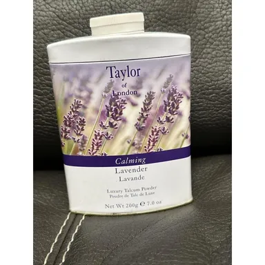Calming Lavender By Taylor Of London For Women Talcum Powder 7oz Can Lightly Use