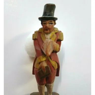 Charles Dickens ANRI Job Trotter Vintage Hand Carved Wood Figurine 1920s Italy