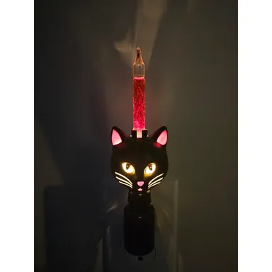 Halloween Black Cat Bubble Light Nightlight Midwest Cannon Falls Bubbler