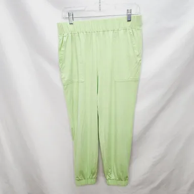 Fabletics Green Restore Knit Tapered  Elastic Waist Front Pockets Pants Medium 