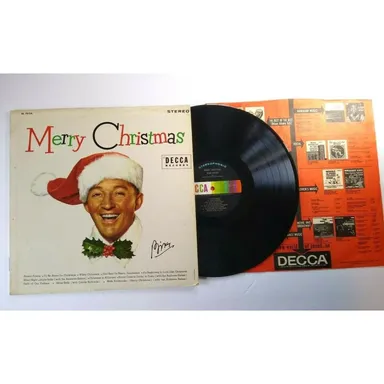 Bing Crosby Merry Christmas Vinyl LP Record Album Holiday Classics Decca Sleeve