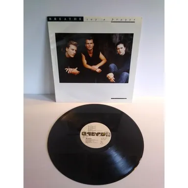 Breathe Say A Prayer Vinyl 12" Record Translucent Promo 1990 Synth-Pop Electro