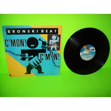Bronski Beat ‎C'mon C'mon Vinyl 12" EP Record 1986 Synth-Pop Promo Stamped