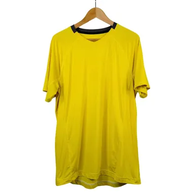 Lululemon Tech V Neck Short Sleeve Yellow Mens Tee Size L 