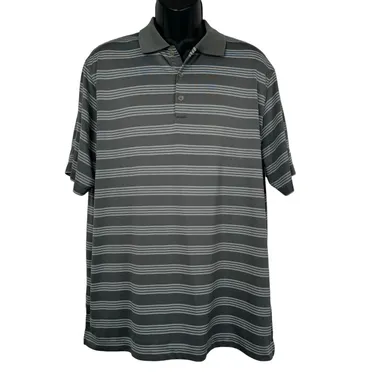 Nike Golf Stripe Gray Polo Shirt Men's Size XL