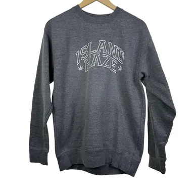 Island Haze Crewneck Heather Gray Sweatshirt Size S  
