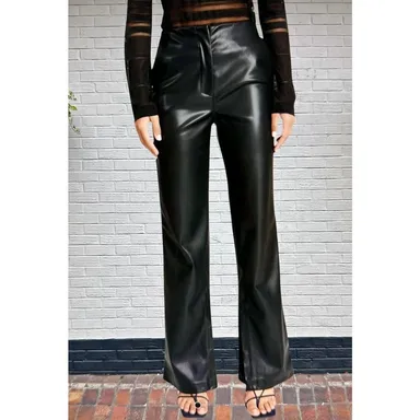 Tanya Taylor Adler Faux Leather Pants - Black - size 18