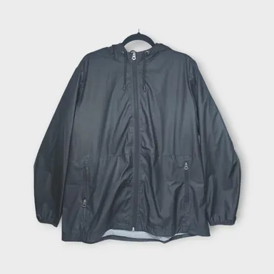 Women's Weatherproof Brand Black Rain Jacket Size XL