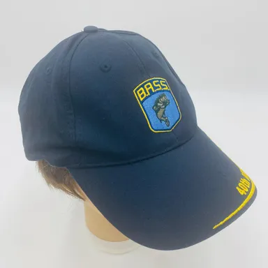 B.A.S.S. BASS 40th Anniversary 1968-2008 Embroidered Navy Cotton Ballcap Hat EUC