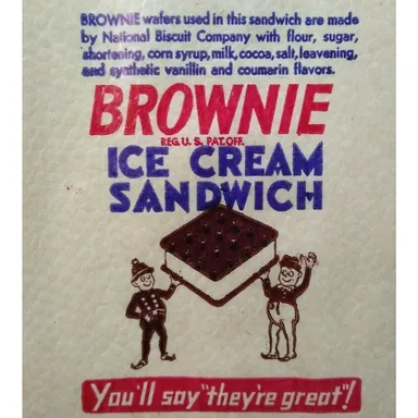 Brownie Ice Cream Sandwich Wrapper Palmer Cox Vintage Dairy Bag 1930s Original