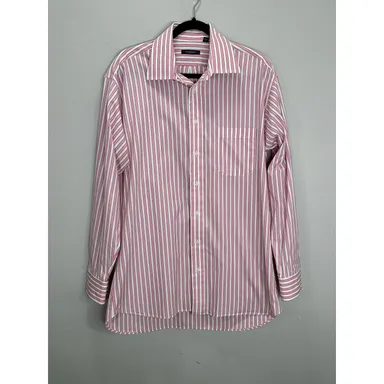 Burberry London Men's Cotton Made in USA Striped Button Down Shirt size 16.5R