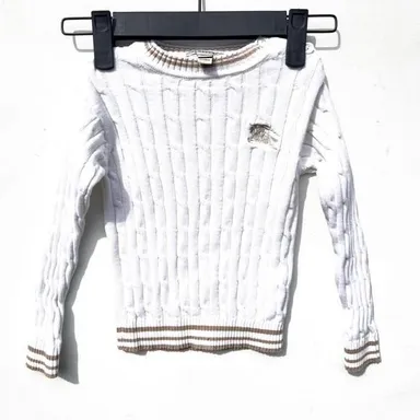 Burberry kid toddler 2 3y cotton cable knit sweater