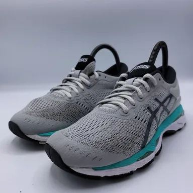 Asics Gel-Kayano 24 Athletic Lace Up Running Shoes Womens Size 6 T799N Gray