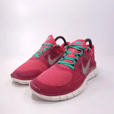 Nike Free Run 3 Athletic Running Shoe Womens Size 8 510643-644 Pink Blue