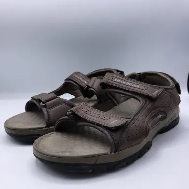 Skechers Tresmen Outdoor Adjustable Sandal Mens Size 10 204105 Brown Black