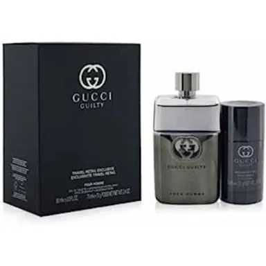 gucci guilty 2pc gift set for men 3.0 edt+2.6 oz Deo