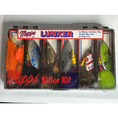 Mepps killer Kit Lunker Bass And Large Fish Fishing NEW SEALED VINTAGE