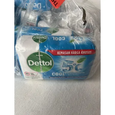 Dettol Cool Soap Anti Bacterial Bathing Soaps Bar With Menthol 125 gm Pack of 6