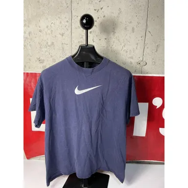 Vintage 90s Nike Mens Faded Travis Scott Center Swoosh T-Shirt SZ L