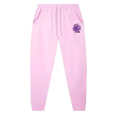 ASSC ANTI-SOCIAL SOCIAL CLUB All Rise Sweatpants Pink Flowers Size Large NEW!!