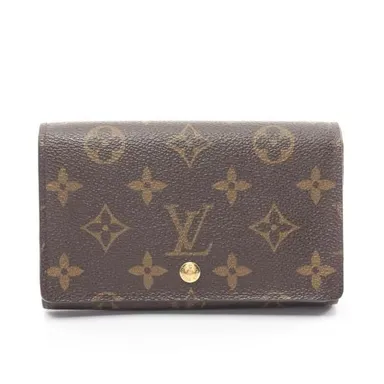 Louis Vuitton PortefeuilTresor Monogram Bi-Fold Wallet PVC Brown