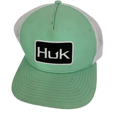 Huk Performance Fishing Green Mesh Trucker Hat 