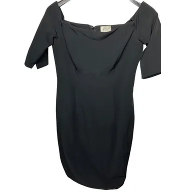 Milly black off the shoulder bodycon dress‎